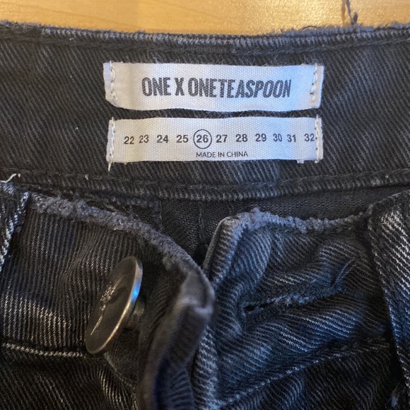 One X One Teaspoon Black Distressed Cut Offs - Picture 5 of 6